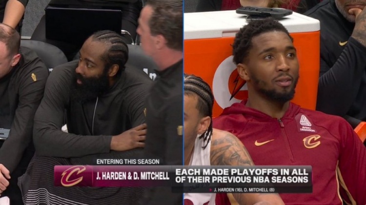 乐鱼LEYU-转播方晒纪录:哈登和米切尔生涯从未缺席过季后赛